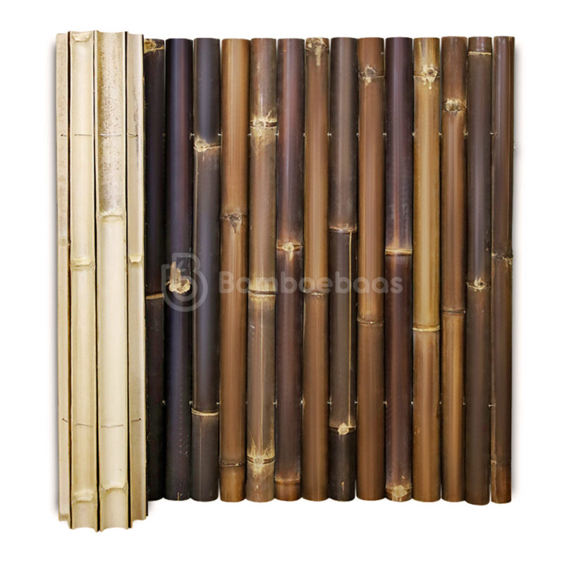 Bamboemat halfrond - Donkerbruin - 180x100 cm