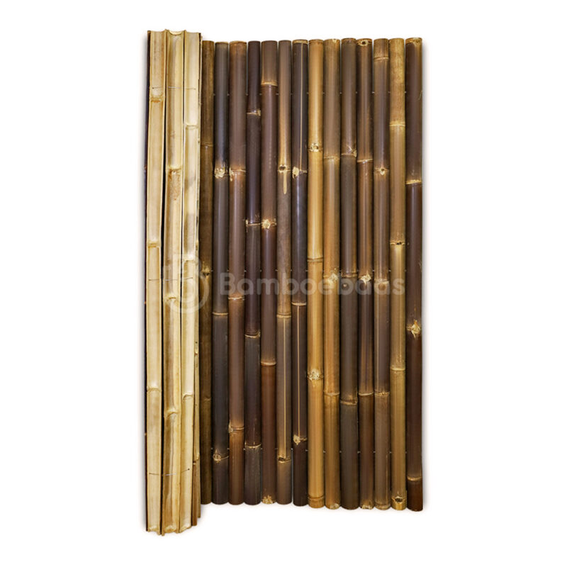 Bamboemat halfrond - Donkerbruin - 180x180 cm