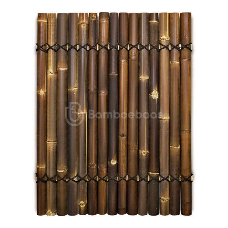 Bamboescherm halfrond - Donkerbruin - 90x120 cm