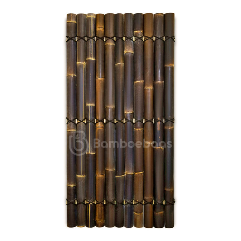 Bamboescherm halfrond - Donkerbruin - 90x180 cm